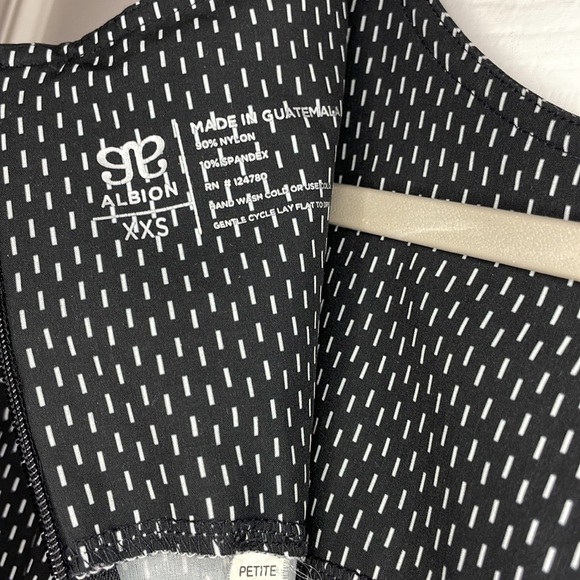 Albion Black and White Jumpsuit - Silver zipper at ankle XXS - Picture 7 of 9